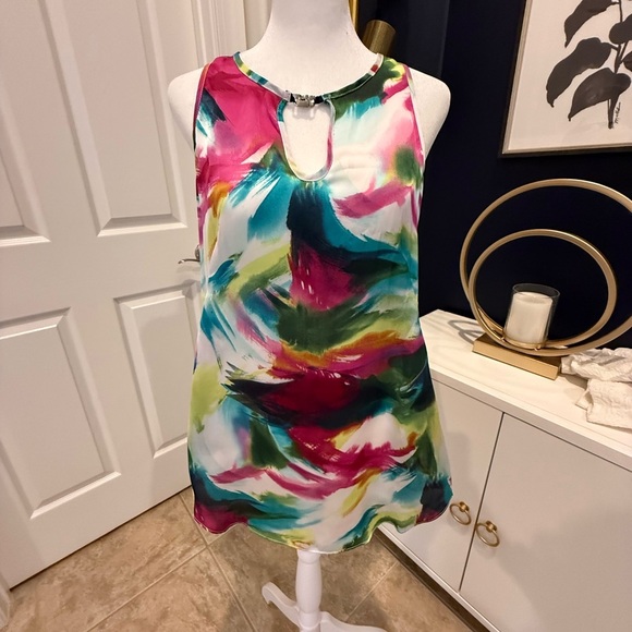 Vibrant Multicolor Sleeveless Top - Picture 1 of 5